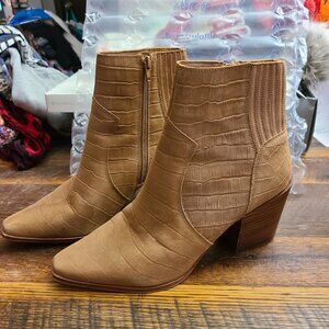 ALDO FLEX WOMENS SUEDE BOOTIES SIZE 10 TAN BROWNISH